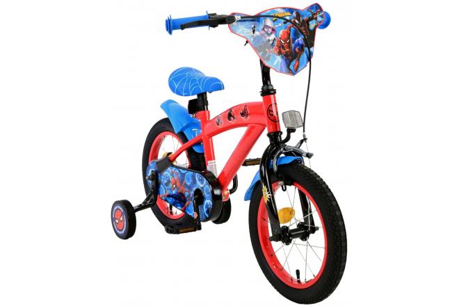 Marvel Spider-Man Kinderfahrrad - Jungen - 14 Zoll - Rot/Blau