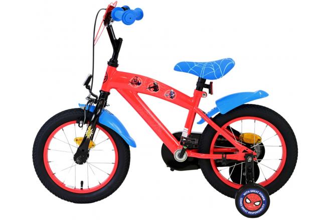 Marvel Spider-Man Kinderfahrrad - Jungen - 14 Zoll - Rot/Blau