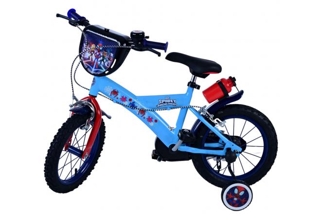 Spidey Kinderfahrrad - Jungen - 14 Zoll - Blau - Zweihandbremsen