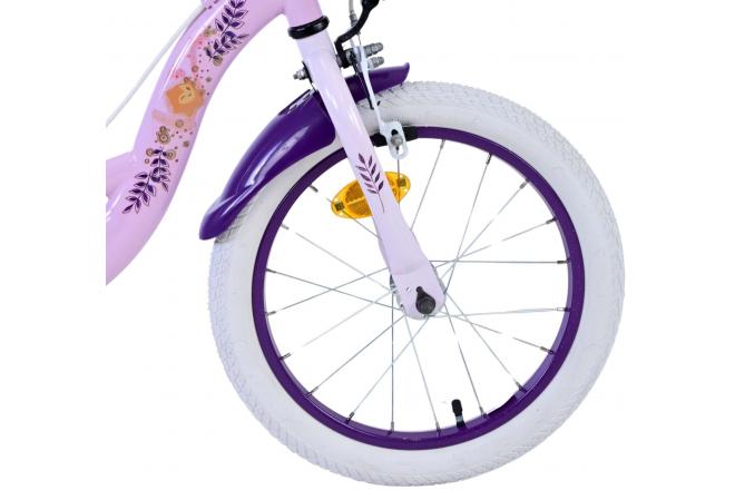 Disney Wish Kinderfahrrad - Mädchen - 16 Zoll - Lila - Zwei Handbremsen