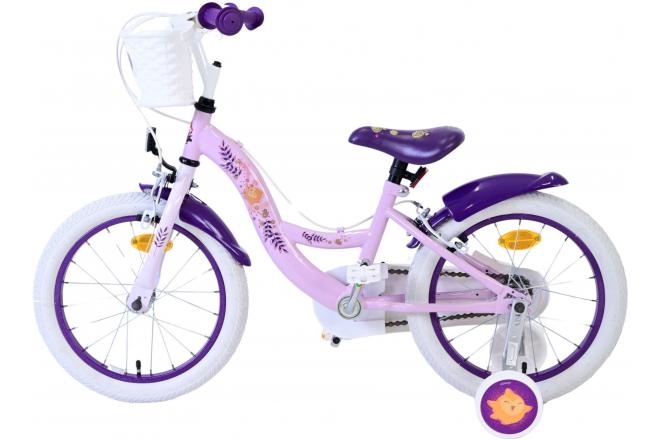 Disney Wish Kinderfahrrad - Mädchen - 16 Zoll - Lila - Zwei Handbremsen