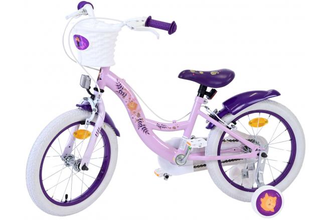 Disney Wish Kinderfahrrad - Mädchen - 16 Zoll - Lila - Zwei Handbremsen