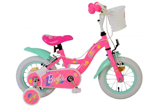 Barbie Kinderfahrrad - Mädchen - 12 Zoll - Rosa - Zweihandbremsen