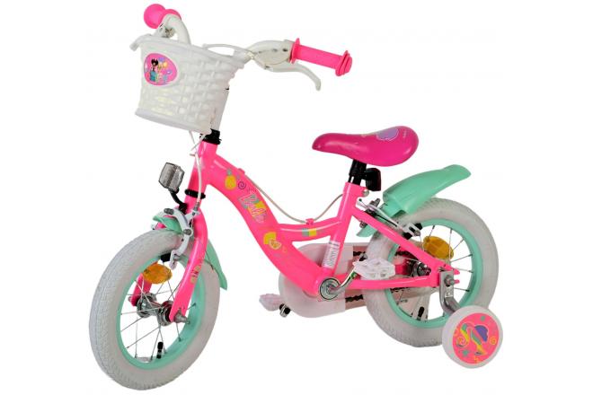 Barbie Kinderfahrrad - Mädchen - 12 Zoll - Rosa - Zweihandbremsen