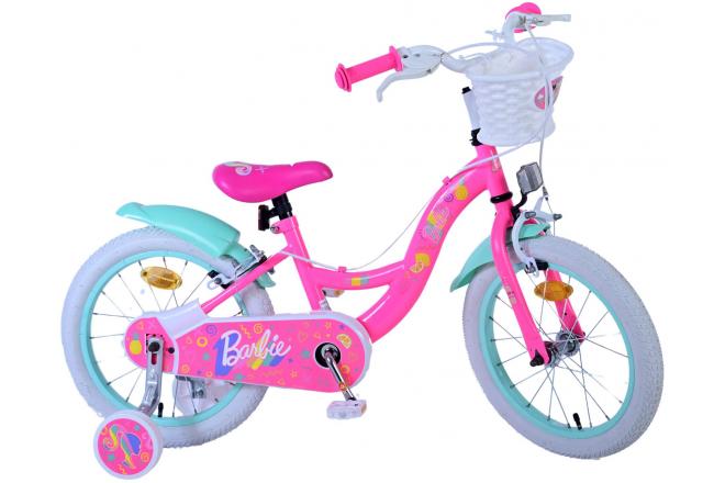 Barbie Kinderfahrrad - Mädchen - 16 Zoll - Rosa - Zwei Handbremsen