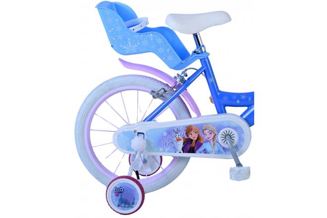 Frozen Kinderfahrrad - Mädchen - 16 Zoll - Blau - Zwei Handbremsen