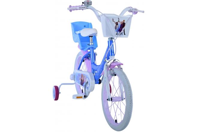 Frozen Kinderfahrrad - Mädchen - 16 Zoll - Blau - Zwei Handbremsen