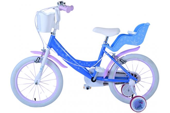 Frozen Kinderfahrrad - Mädchen - 16 Zoll - Blau - Zwei Handbremsen