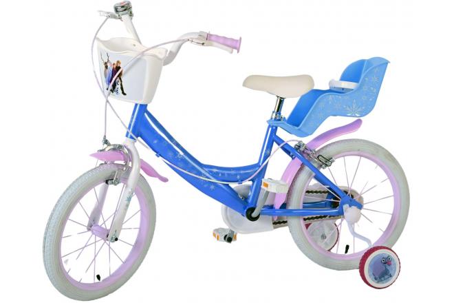 Frozen Kinderfahrrad - Mädchen - 16 Zoll - Blau - Zwei Handbremsen