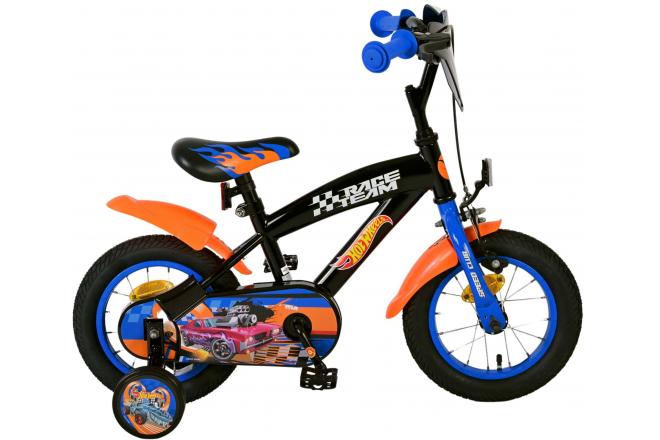 Hot Wheels Kinderfahrrad - Jungen - 12 Zoll - Schwarz Orange Blau