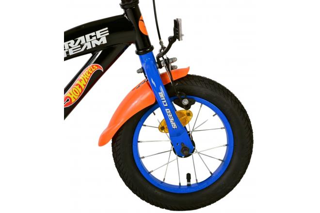 Hot Wheels Kinderfahrrad - Jungen - 12 Zoll - Schwarz Orange Blau