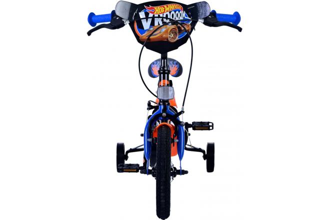 Hot Wheels Kinderfahrrad - Jungen - 12 Zoll - Schwarz Orange Blau - Zweihandbremsen