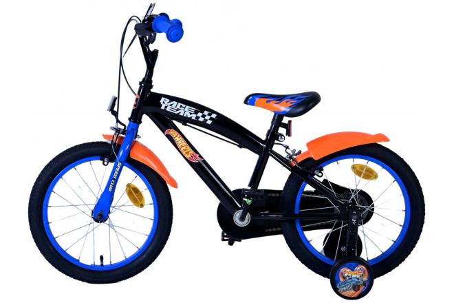 Hot Wheels Kinderfahrrad - Jungen - 16 Zoll - Schwarz Orange Blau - Zweihandbremsen