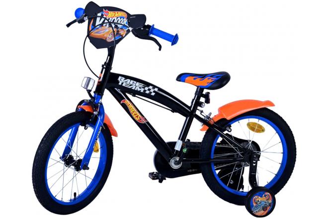 Hot Wheels Kinderfahrrad - Jungen - 16 Zoll - Schwarz Orange Blau - Zweihandbremsen