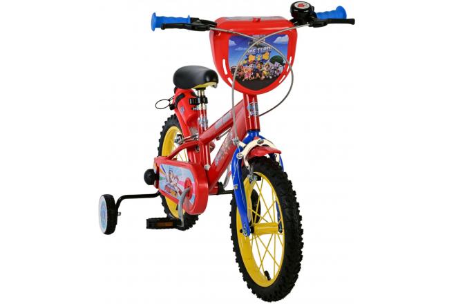 Paw Patrol Kinderfahrrad - Jungen - 14 Zoll - Rot - Zwei Handbremsen