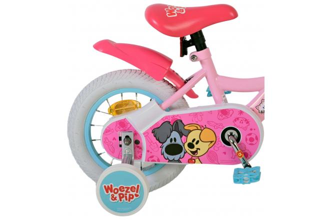 Woezel & Pip Kinderfahrrad - Mädchen - 12 Zoll - Rosa