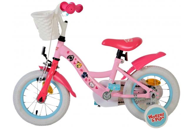 Woezel & Pip Kinderfahrrad - Mädchen - 12 Zoll - Rosa