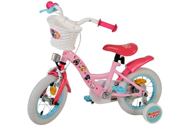 Woezel & Pip Kinderfahrrad - Mädchen - 12 Zoll - Rosa