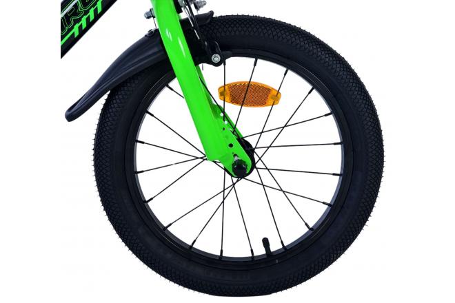 Volare Sportivo Kinderfahrrad - Jungen - 16 Zoll - Grün Schwarz - Zweihandbremsen