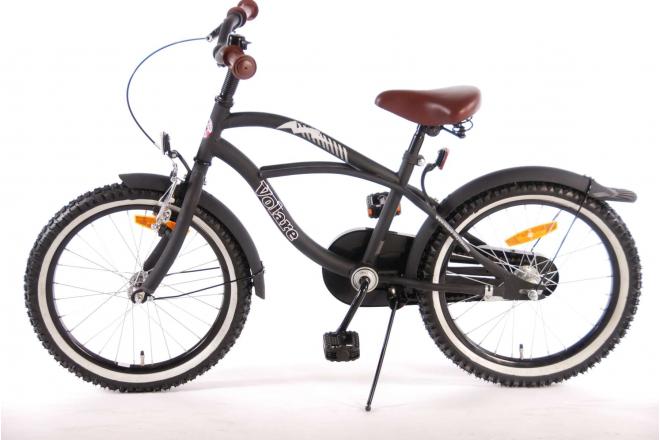 Volare Black Cruiser Kinderfahrrad - Jungen - 18 Zoll - Schwarz - 95% zusammengebaut