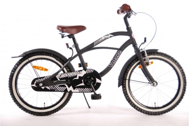 Volare Black Cruiser Kinderfahrrad - Jungen - 18 Zoll - Schwarz - 95% zusammengebaut