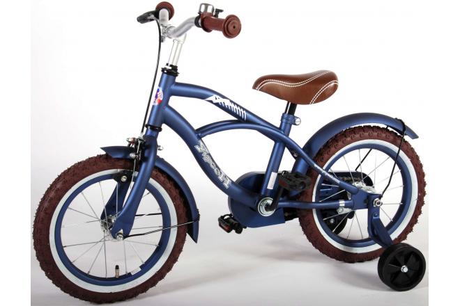 Volare Blue Cruiser Kinderfahrrad - Jungen - 14 Zoll - Blau - 95% zusammengebaut