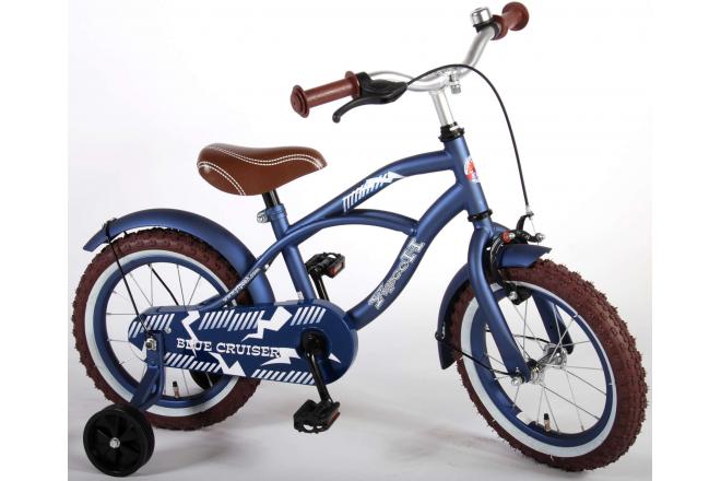 Volare Blue Cruiser Kinderfahrrad - Jungen - 14 Zoll - Blau - 95% zusammengebaut