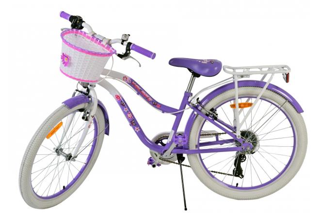 Volare Lovely Kinderfahrrad - Mädchen - 24 Zoll - Lila - 7 Gänge
