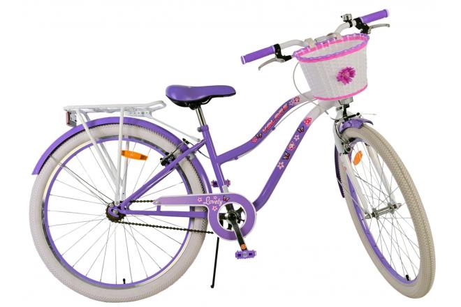 Volare Lovely Kinderfahrrad - Mädchen - 26 Zoll - Lila - Zweihandbremsen