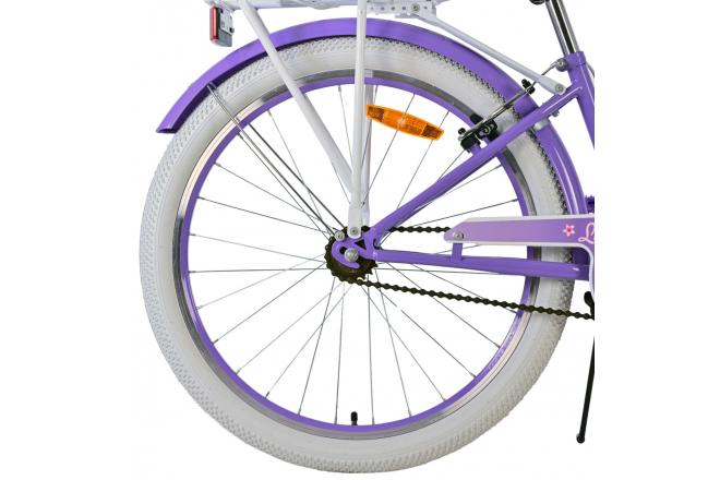Volare Lovely Kinderfahrrad - Mädchen - 24 Zoll - Lila - Zwei Handbremsen