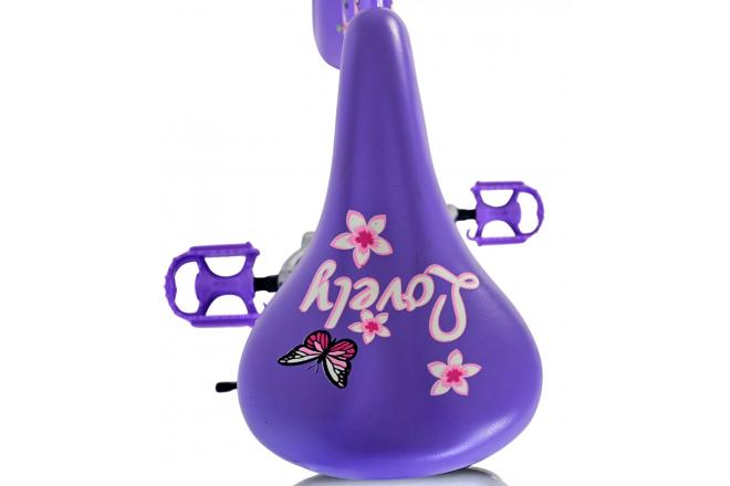 Volare Lovely Kinderfahrrad - Mädchen - 24 Zoll - Lila - Zwei Handbremsen