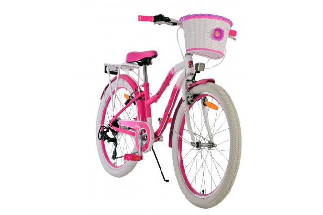 Volare Lovely Kinderfahrrad - Mädchen - 24 Zoll - Rosa - 7 Gänge