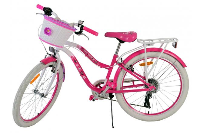 Volare Lovely Kinderfahrrad - Mädchen - 24 Zoll - Rosa - 7 Gänge