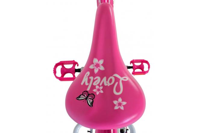 Volare Lovely Kinderfahrrad - Mädchen - 24 Zoll - Pink- Zwei Handbremsen