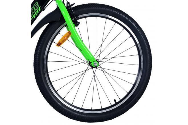 Volare Sportivo Kinderfahrrad - Jungen - 24 Zoll - 7 Gang - Schwarz Grün