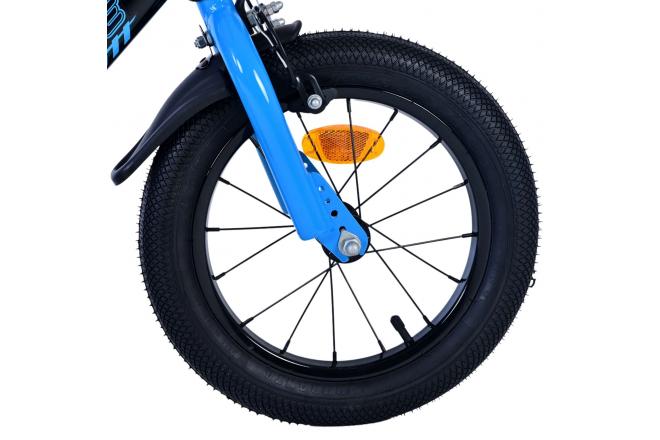 Volare Sportivo Kinderfahrrad - Jungen - 14 Zoll - Blau Schwarz - Zweihandbremsen