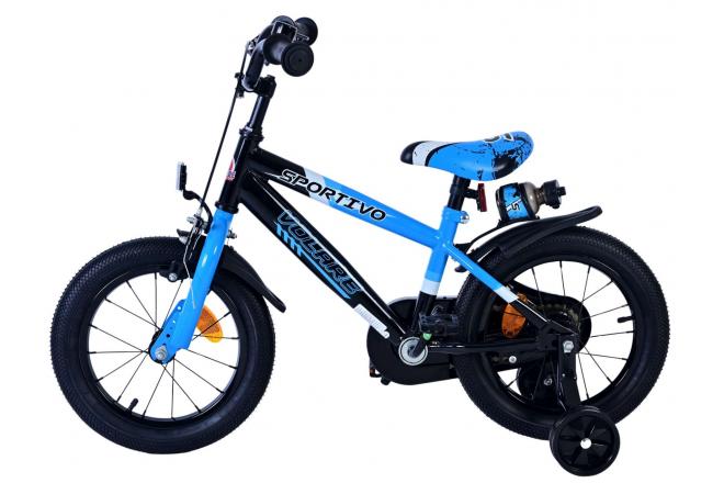 Volare Sportivo Kinderfahrrad - Jungen - 14 Zoll - Blau Schwarz