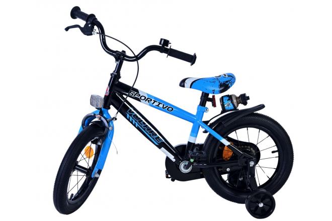 Volare Sportivo Kinderfahrrad - Jungen - 14 Zoll - Blau Schwarz
