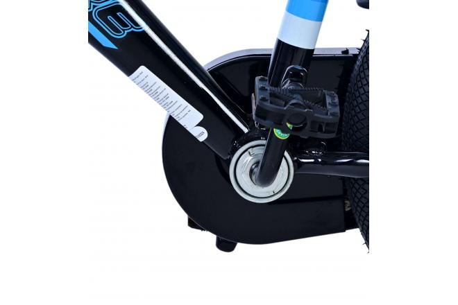 Volare Sportivo Kinderfahrrad - Jungen - 14 Zoll - Blau Schwarz - Zweihandbremsen