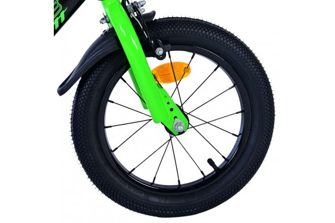 Volare Sportivo Kinderfahrrad - Jungen - 14 Zoll - Grün Schwarz - Zweihandbremsen