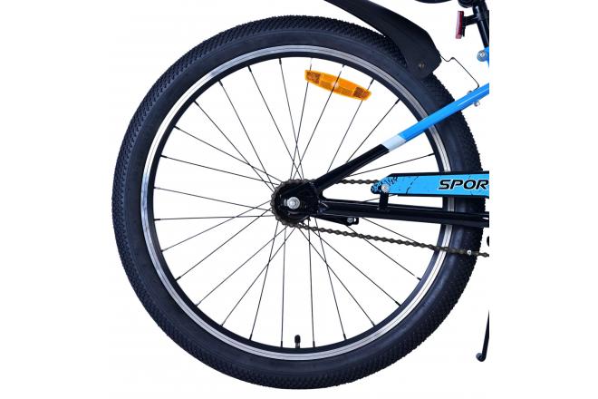 Volare Sportivo Kinderfahrrad - Jungen - 24 Zoll - Schwarz Blau