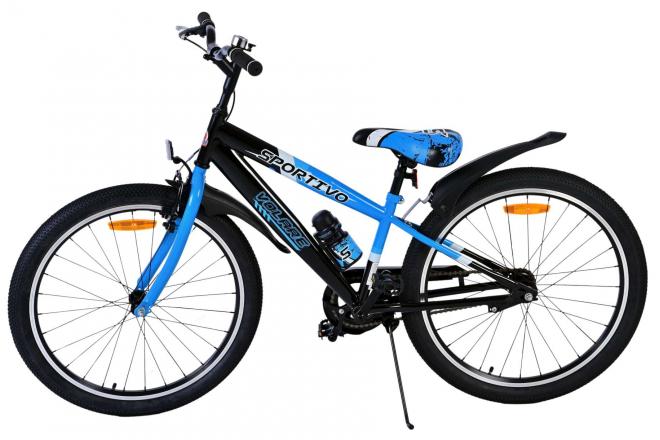 Volare Sportivo Kinderfahrrad - Jungen - 24 Zoll - Schwarz Blau