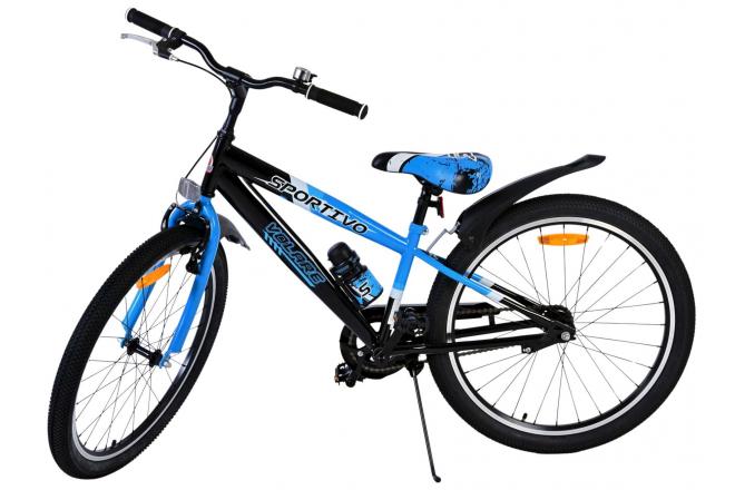 Volare Sportivo Kinderfahrrad - Jungen - 24 Zoll - Schwarz Blau