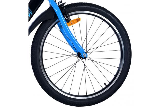Volare Sportivo Kinderfahrrad - Jungen - 24 Zoll - Schwarz Blau - Zweihandbremsen