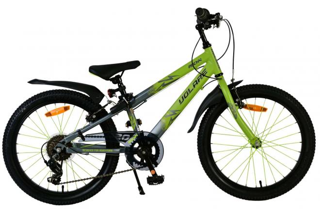 Volare Rocky Kinderfahrrad - 20 Zoll - 7 Gang - Grün/Grau
