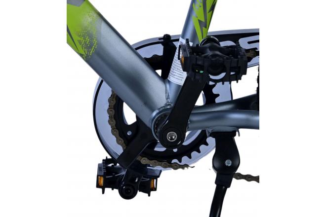 Volare Rocky Kinderfahrrad - 20 Zoll - 7 Gang - Grün/Grau