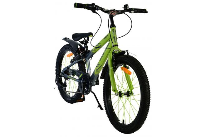Volare Rocky Kinderfahrrad - 20 Zoll - 7 Gang - Grün/Grau