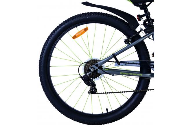Volare Rocky Kinderfahrrad - 26 Zoll - Grün - 7-Gang - Zweihandbremsen
