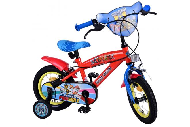 Paw Patrol Kinderfahrrad - Jungen - 14 Zoll - Blau - Zwei handbremsen