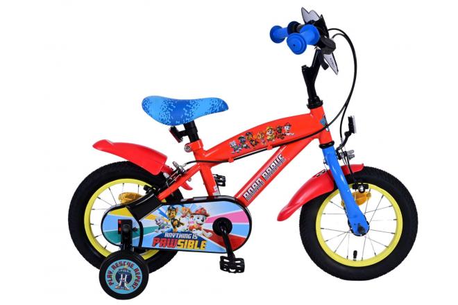 Paw Patrol Kinderfahrrad - Jungen - 14 Zoll - Blau - Zwei handbremsen